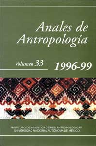Portada del volumen XXXIII | Anales de Antropología